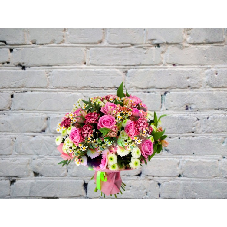 Sale Bouquet of roses, alstroemeria and carnations
