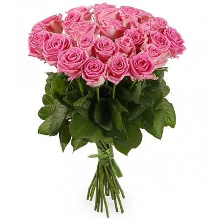 Букет 25 розовых роз 60 см
