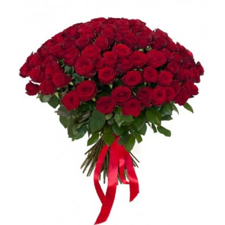 Букет 41 красная роза 50 см