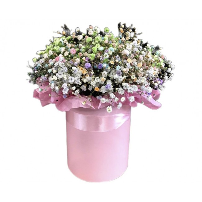 Цветы в коробке Радуга