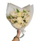 Букет белые розы с альстромерией