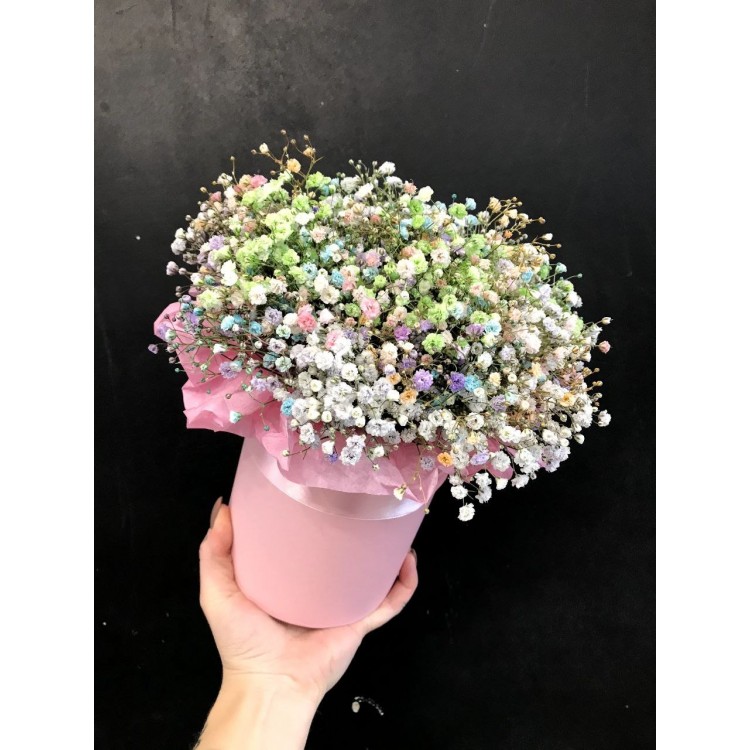 Цветы в коробке Радуга