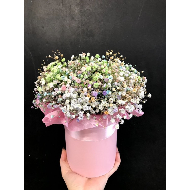 Цветы в коробке Радуга