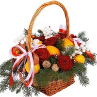 Basket with tangerines Ellie

