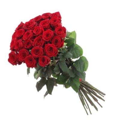 Букет 21 красная роза 50 см