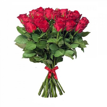 Букет 25 красных роз 40 см Кения с доставкой по СПб