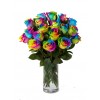 25 радужных роз Эквадор
