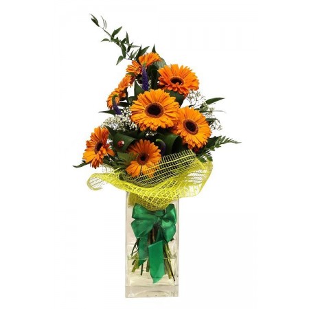 A bouquet of sunflowers is an original gift.