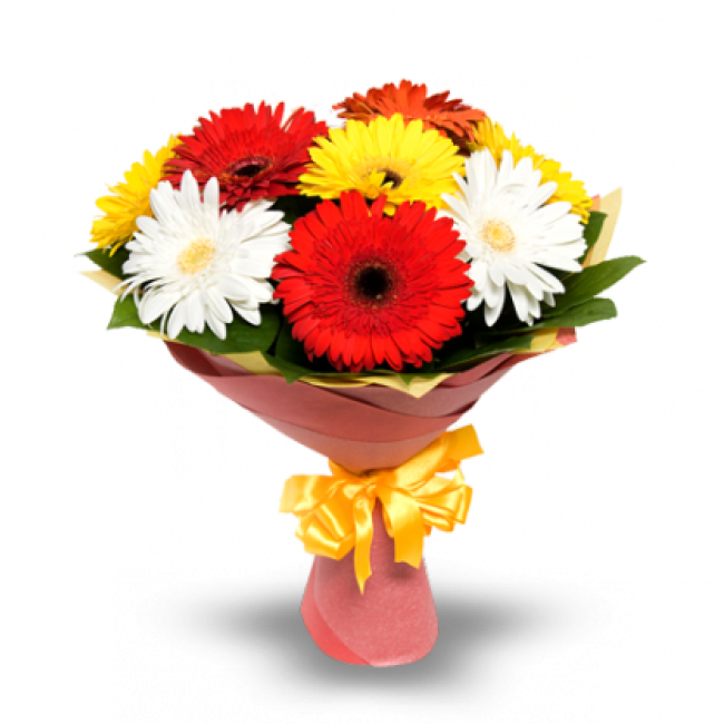 Букет 15 гербер микс