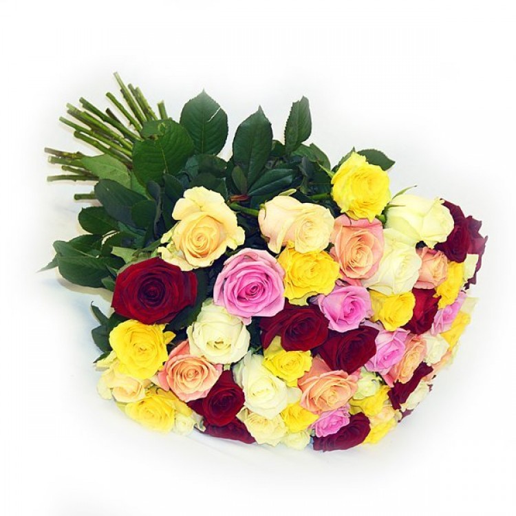 Букет 51 роза микс 50 см