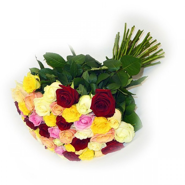 Букет 51 роза микс 50 см