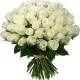 Букет 41 белая роза 50 см