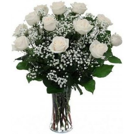Купить букет роз с зеленью в СПб 24 часа