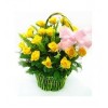 Корзина из 25 желтых роз
