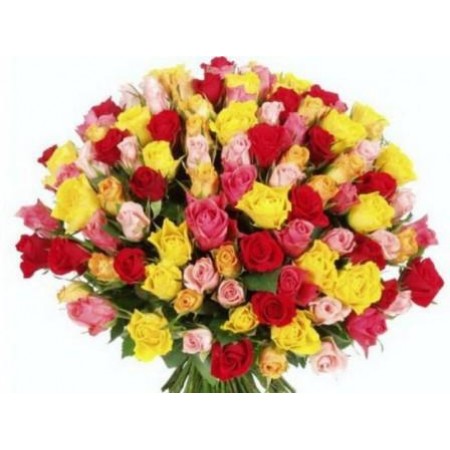 Купить букет 101 роза микс Кения с доставкой по СПб