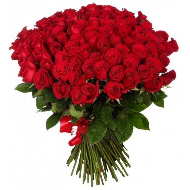 Sale Bouquet 101 roses red 60 cm
