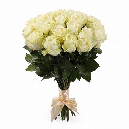 Купить букет 25 белых роз с доставкой по СПб