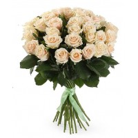 Букет 31 кремовая роза 70 см
