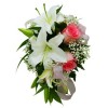 The bride's bouquet of lilies and roses
