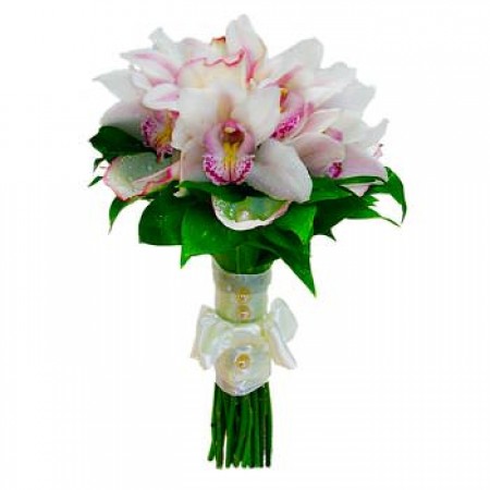 Букет невесты из орхидей заказать с доставкой в СПб